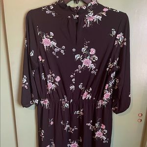 H&M floral, key hole detail dress.